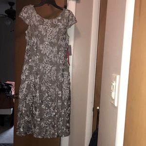 NWT ALEX evening dress. Silver with beautiful detail retails for $219